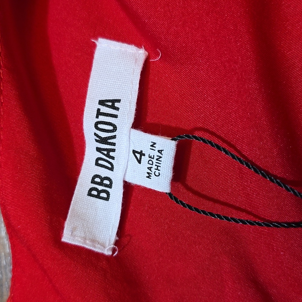 BB Dakota Hyper Bloom Printed Mini Dress In Scooter Red - Picture 7 of 11